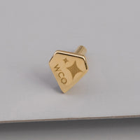 Jewel 14K Solid Gold Flat Back Earring Post | Wanderlust + Co