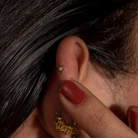 Star 14K Solid Gold Flat Back Earring Post | Wanderlust + Co