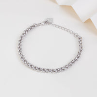 Riley Rope Chain Silver Bracelet | Wanderlust + Co