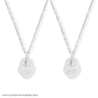 Engravable Heart Silver Necklace | Wanderlust + Co