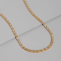 Pave 18K Gold Vermeil Canary Baguette Tennis Necklace | Wanderlust + Co