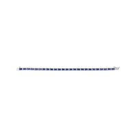 Pave 925 Sterling Silver Tanzanite Baguette Tennis Bracelet | Wanderlust + Co