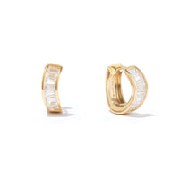 Pave Baguette 14K Gold Vermeil Earrings | Wanderlust + Co