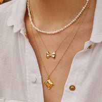 Bow Tie Pasta Gold Necklace | Wanderlust + Co