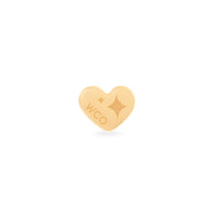 Heart 14K Solid Gold Flat Back Earring Post | Wanderlust + Co