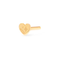 Heart 14K Solid Gold Flat Back Earring Post | Wanderlust + Co