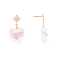 Pearl Heart Baroque 14K Gold Vermeil Earrings | Wanderlust + Co