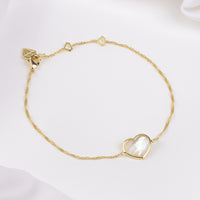 Heart Pearl & Gold Bracelet | Wanderlust + Co