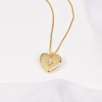 Heart Gold Locket Necklace | Wanderlust + Co