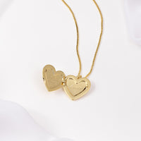 Heart Gold Locket Necklace | Wanderlust + Co