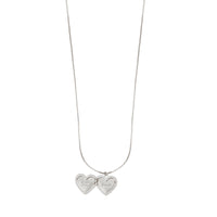 Heart Silver Locket Necklace  | Wanderlust + Co 