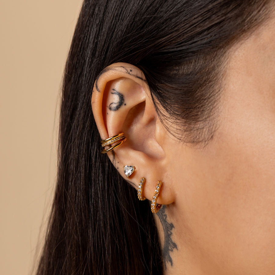 SINGLE GOLD PAVE EAR CUFF