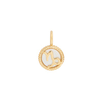 Capricorn Zodiac Mother of Pearl 14K Gold Vermeil Pendant | Wanderlust + Co