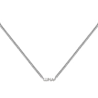 Sterling Silver Nameplate Necklace With XL Curb Chain | Wanderlust + Co