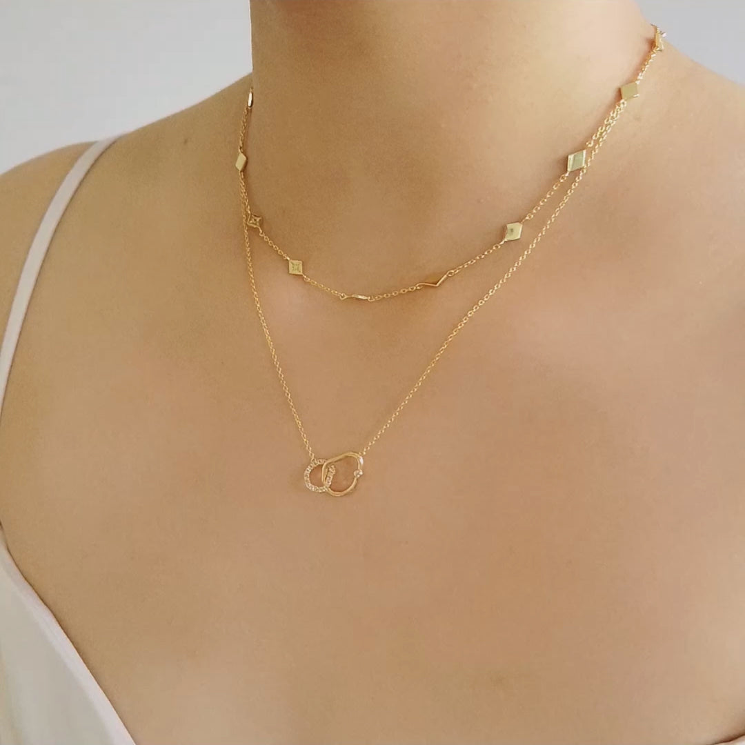 Double infinity necklace on sale gold