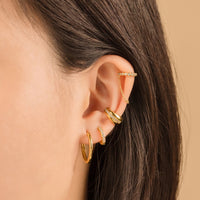 Classic Pave Gold 7mm Huggie Earrings | Wanderlust + Co