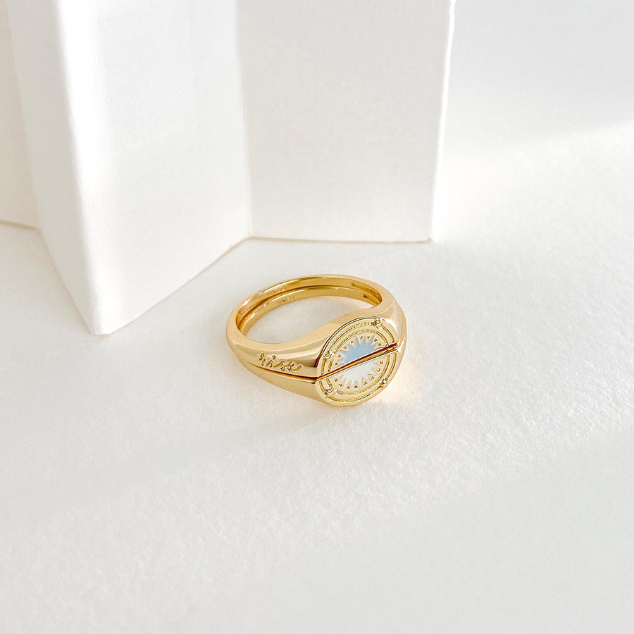 Angle Daiamond Dot♧JOY MANTRA RING♧GOLD-