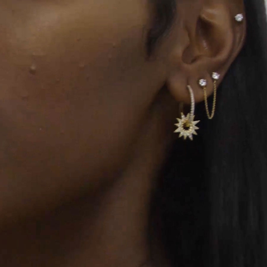 Sun Like Earrings / gold / #217-