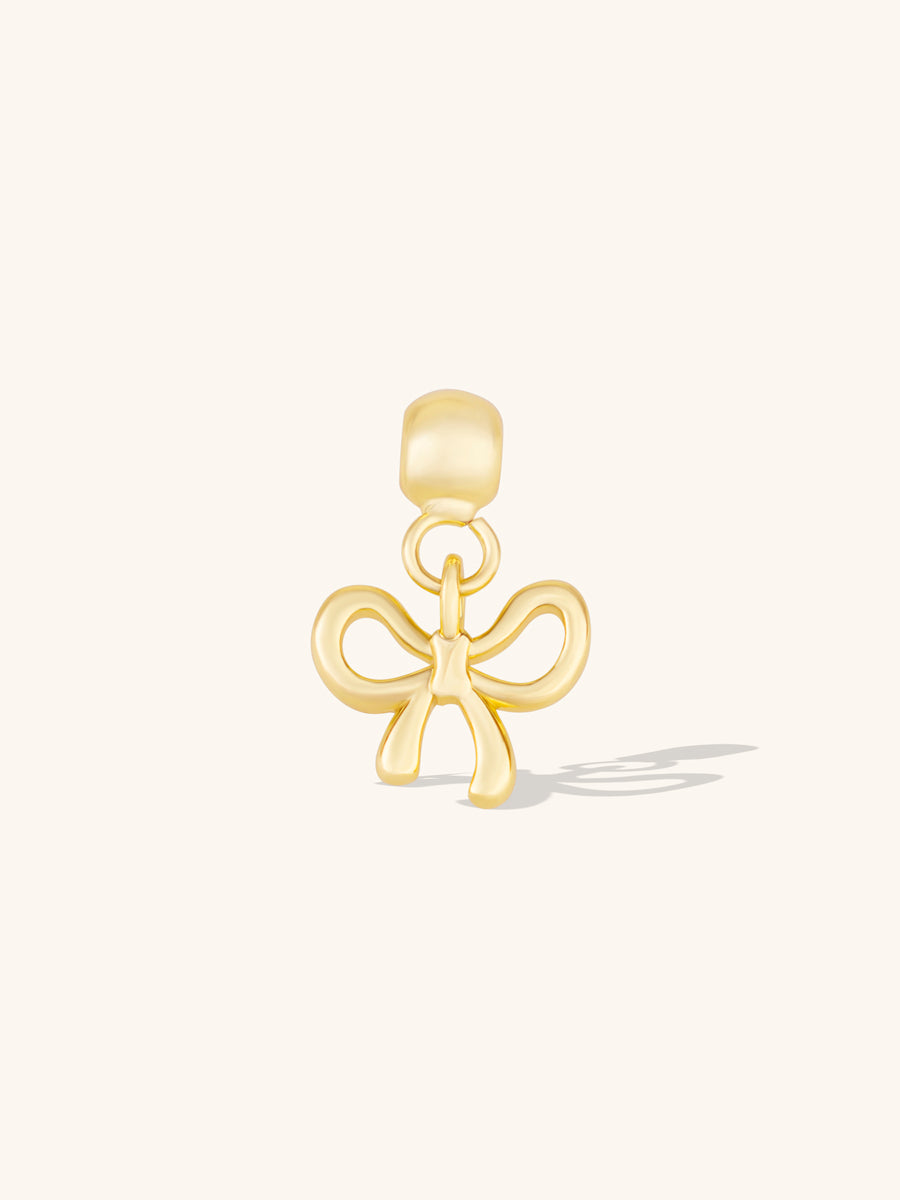Bow Gold Drop Charm | Wanderlust + Co