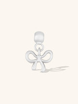Bow Silver Drop Charm | Wanderlust + Co