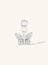 Butterfly Silver Drop Charm | Wanderlust + Co
