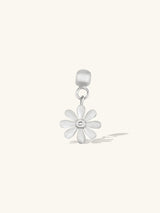 Daisy Silver Drop Charm | Wanderlust + Co