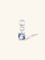 Diamante Silver Drop Charm