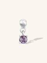 Diamante Silver Drop Charm