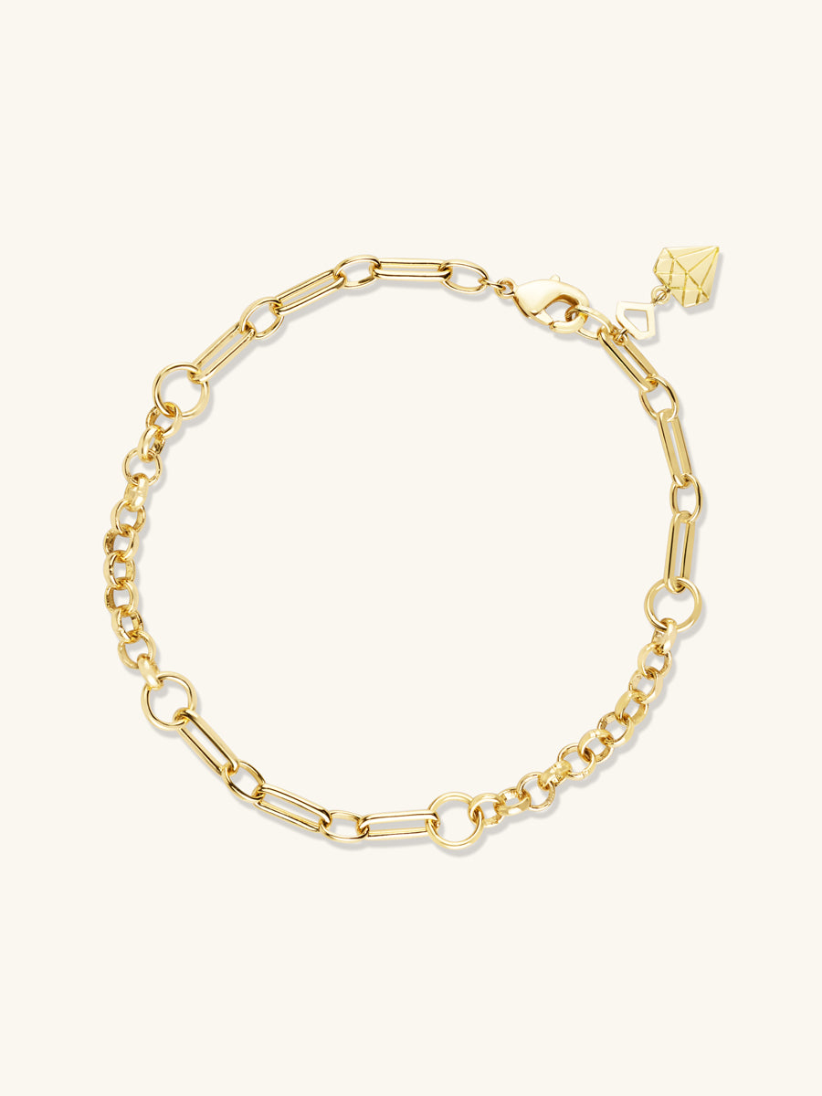 Mixed Chain Gold Bracelet