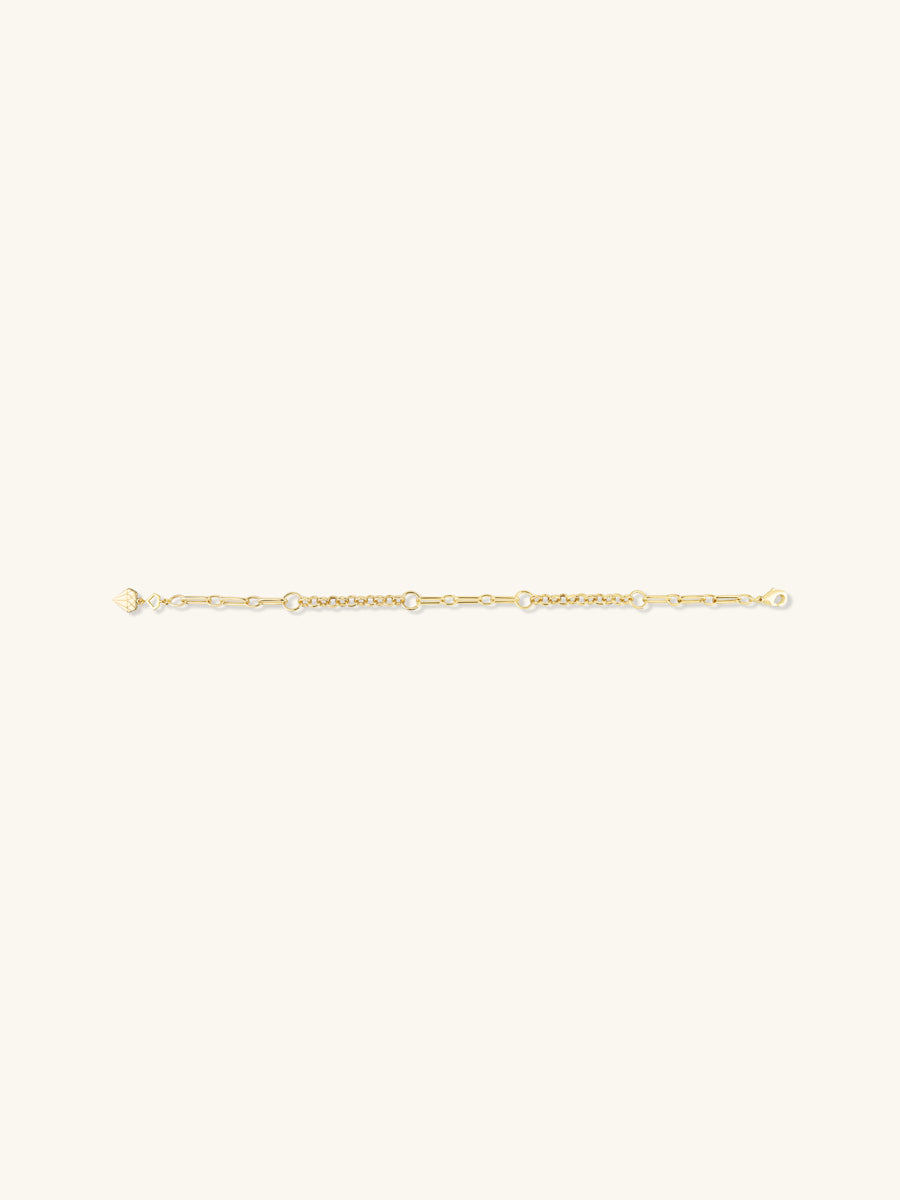 Mixed Chain Gold Bracelet