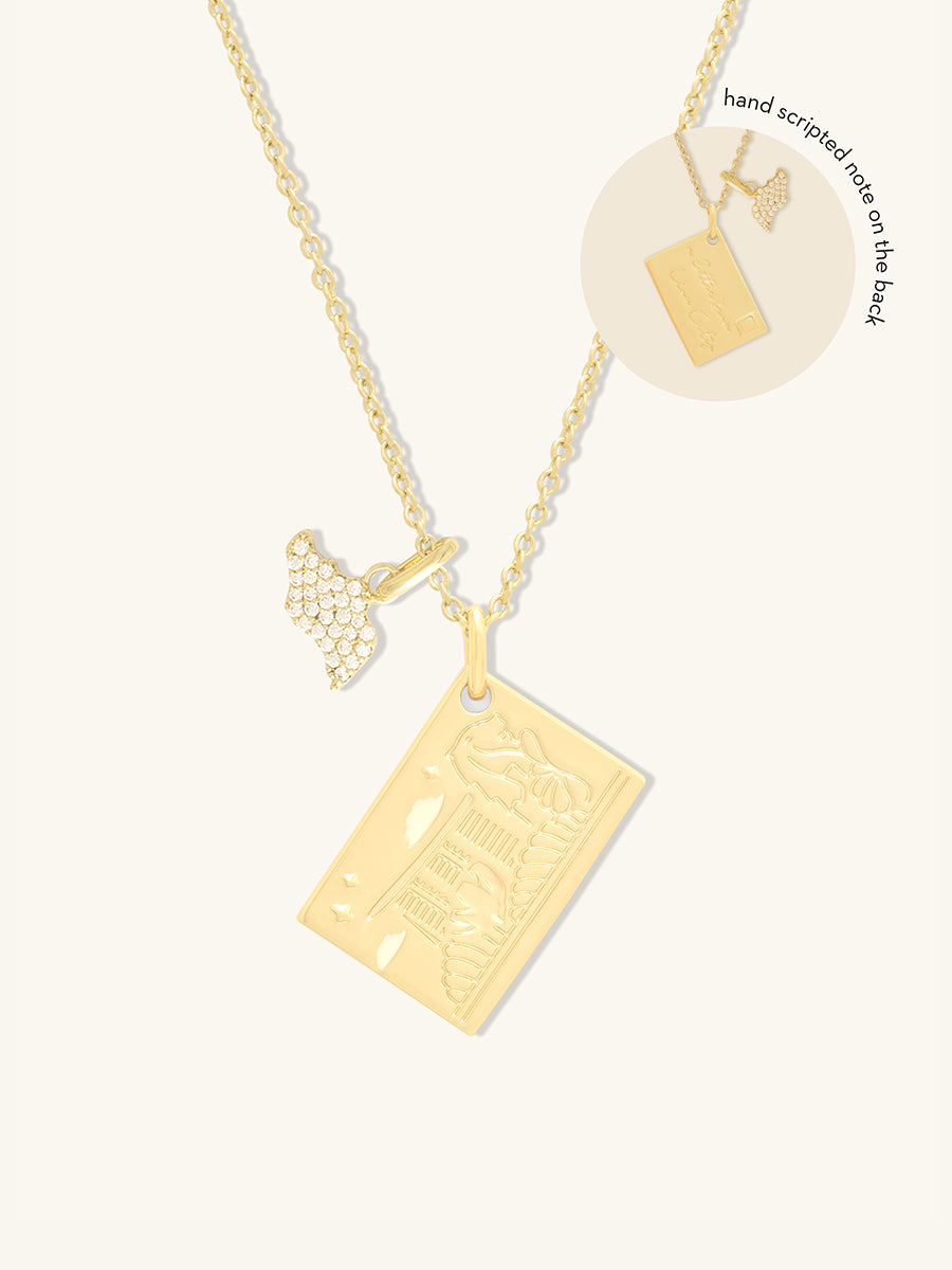 A Letter From Lion City Gold Necklace