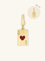 Ace of Heart Gold Charm