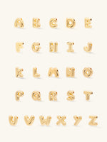 Petite Alphabet Bubble Gold Charm