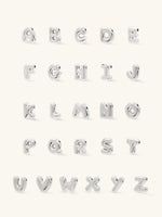 Petite Alphabet Bubble Silver Charm
