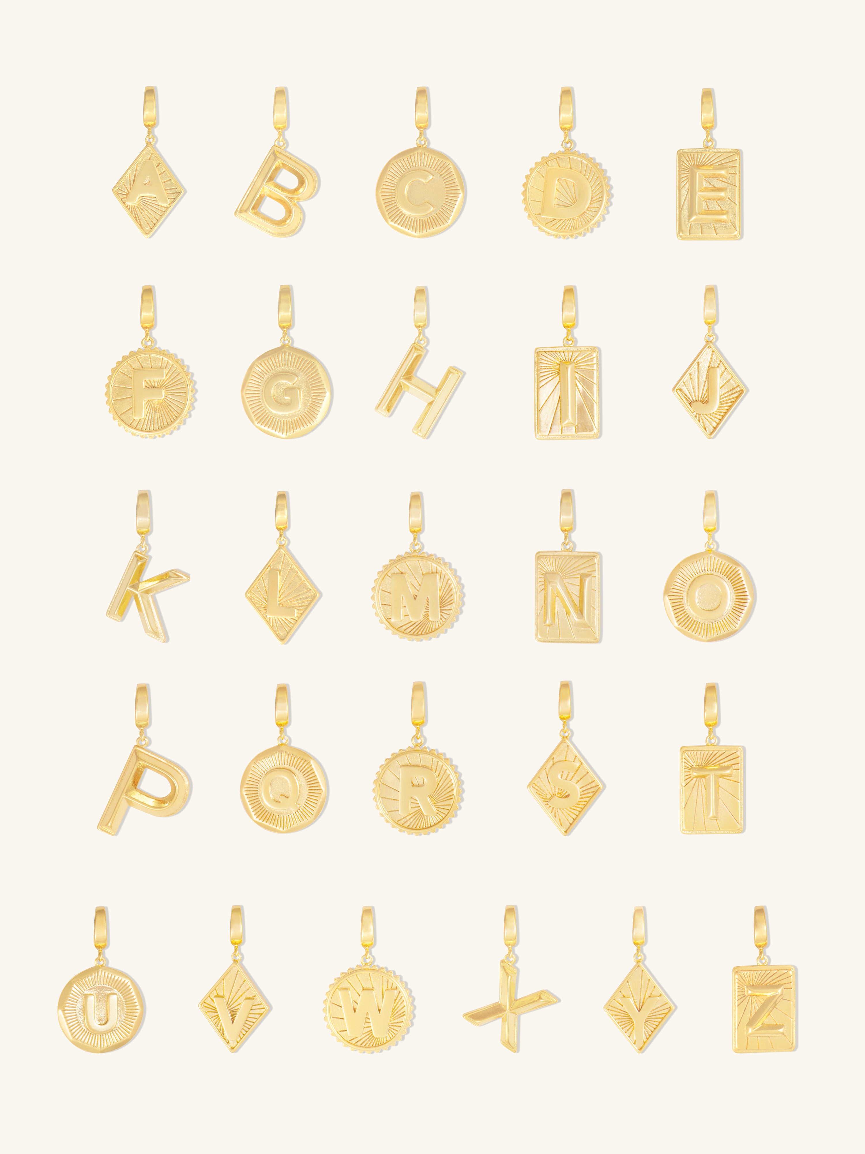 Alphabet Gold Charm | Wanderlust + Co