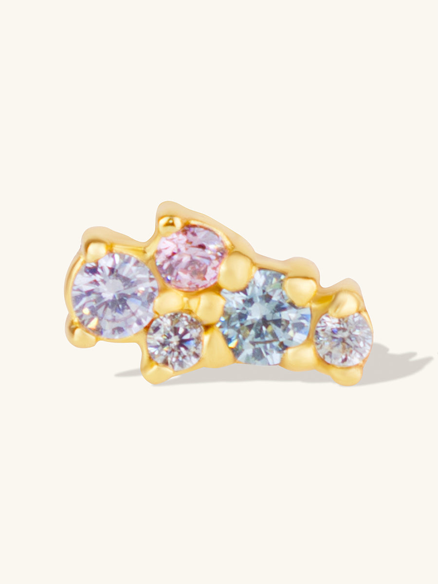 Aurora Rainbow & Gold Flat Back Earring | Wanderlust + Co