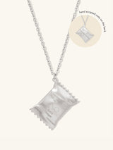 Bag of Chips Silver Necklace