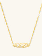 Baguette Pave Gold Necklace | Wanderlust + Co