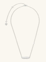 Baguette Pave Silver Necklace | Wanderlust + Co