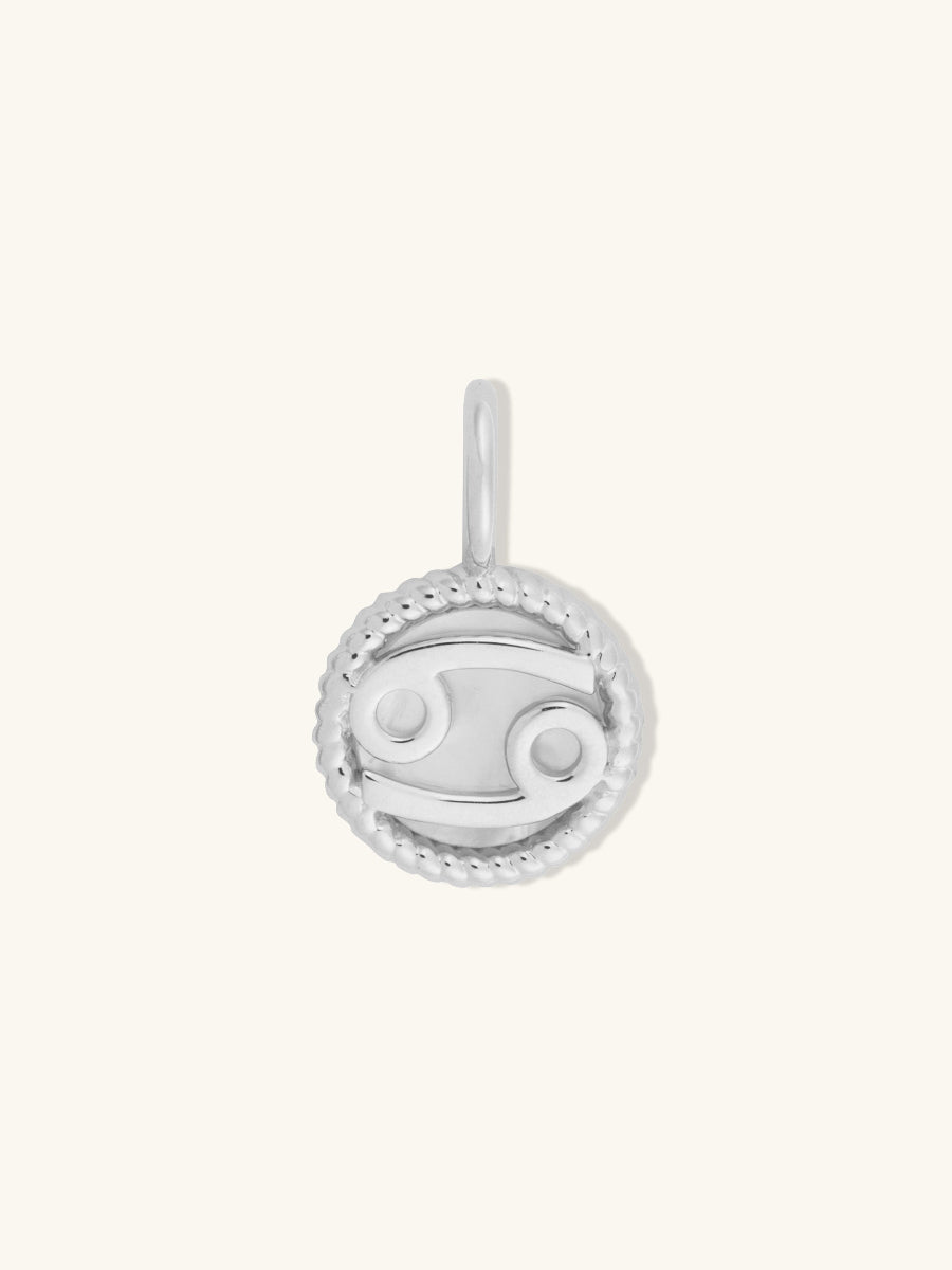 Cancer Zodiac Mother of Pearl 925 Sterling Silver Pendant | Wanderlust + Co