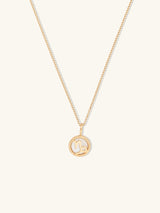 Capricorn Zodiac Mother of Pearl 14K Gold Vermeil Pendant | Wanderlust + Co
