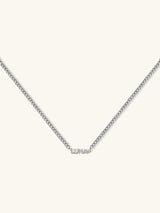 Sterling Silver Nameplate Necklace With XL Curb Chain | Wanderlust + Co