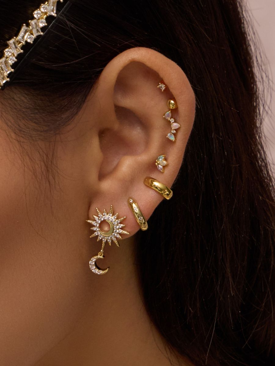 Chunky Classic Gold 7mm Baby Huggie Earrings | Wanderlust + Co