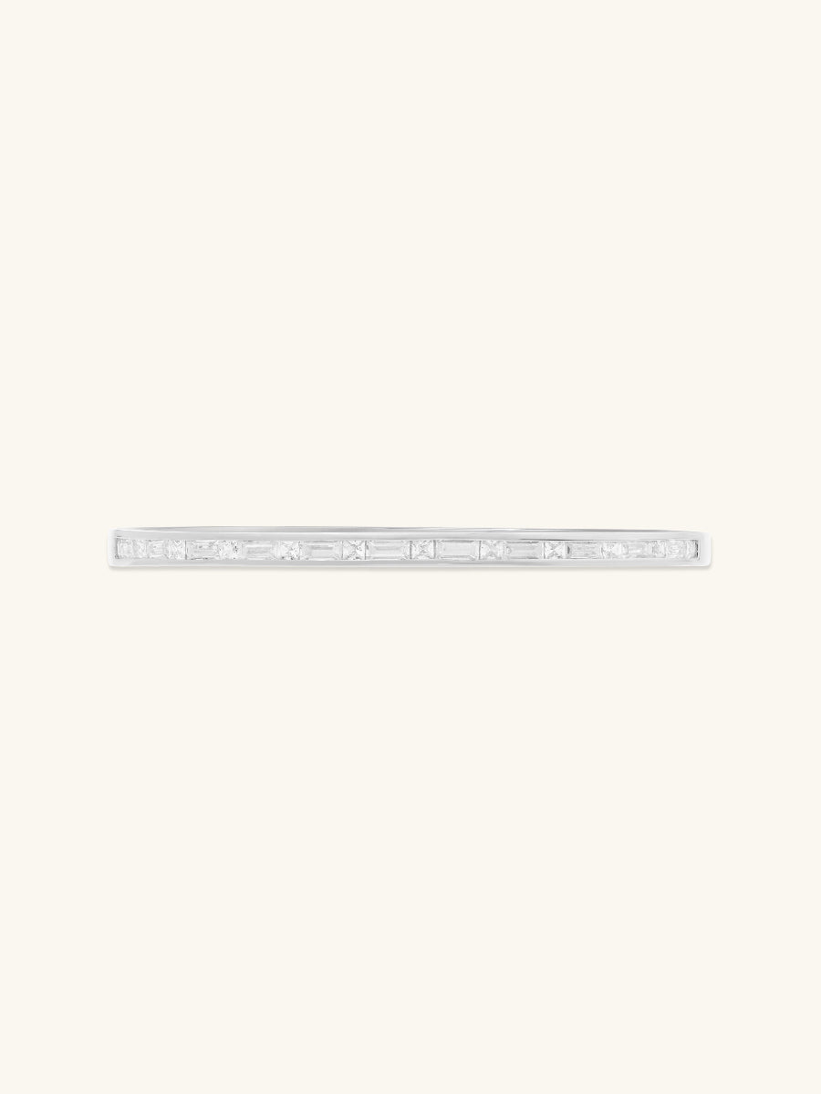 Classic Baguette 925 Sterling Silver Bangle | Wanderlust + Co