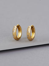 Constellation 10mm 14K Gold Vermeil Huggie Earrings | Wanderlust + Co