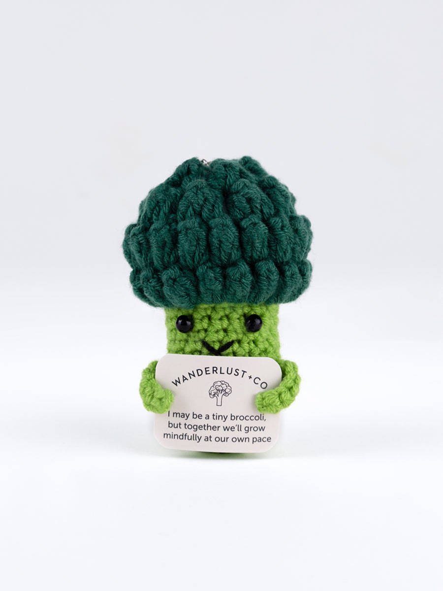 W+Co Broccoli Crochet Bag Charm