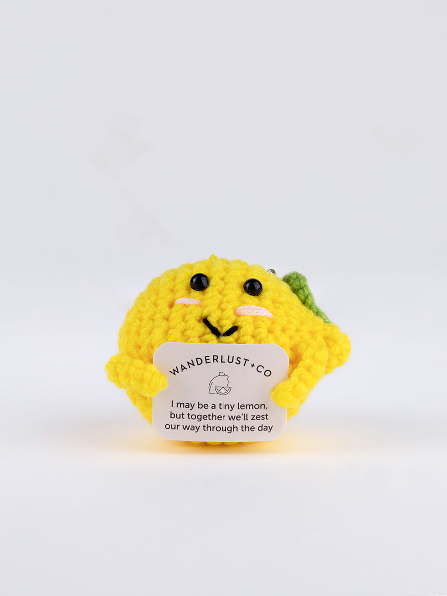 W+Co Lemon Crochet Bag Charm