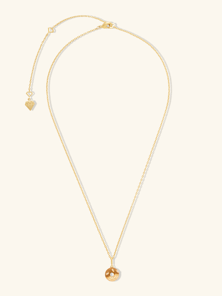 Donut Coffee Glazed Gold Necklace | Wanderlust + Co