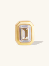 Emerald Bezel Gold Flat Back | Wanderlust + Co