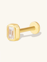 Emerald Bezel Gold Flat Back | Wanderlust + Co